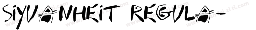 siyuanheit regula字体转换
